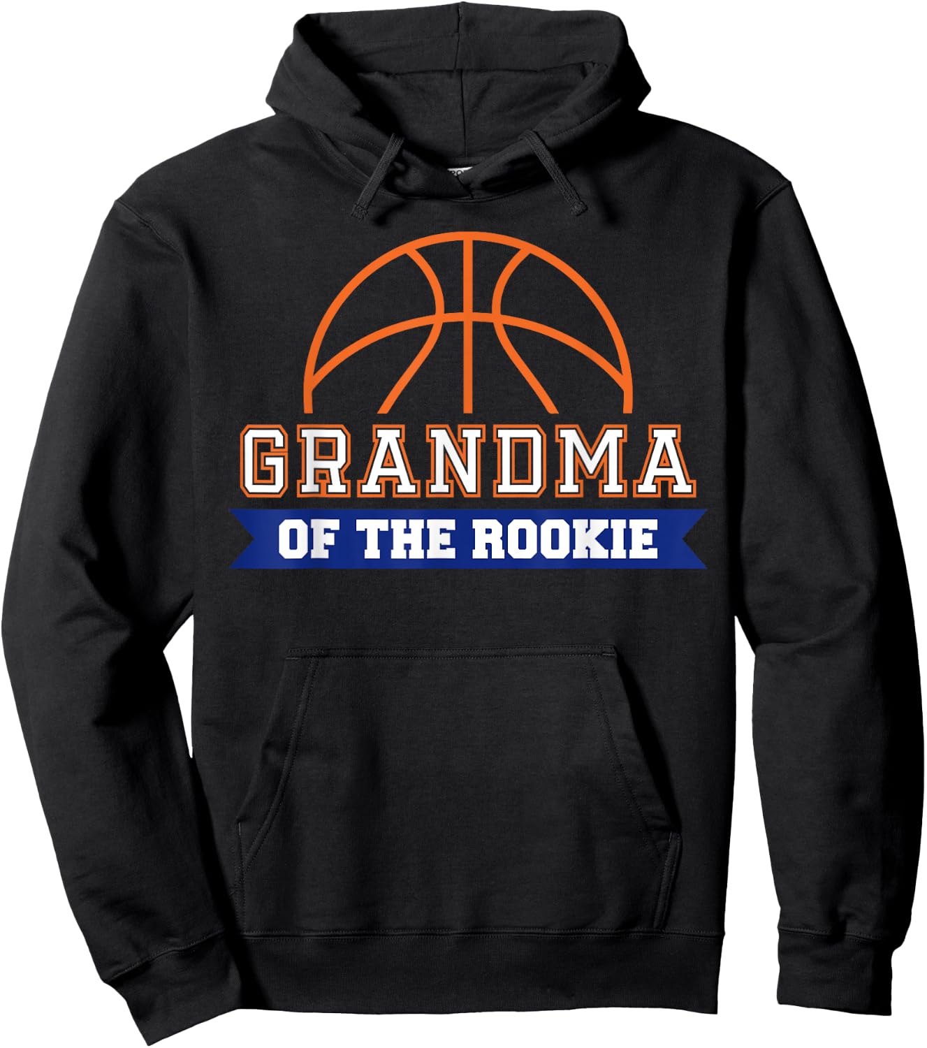 Grandma of Rookie 1st Birthday Basketball Theme Matching Hoodie - Hoodie | Black