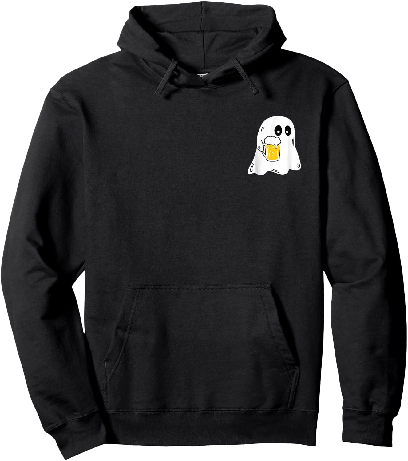 Ghost Drinking Beer Funny Halloween Costume Beer Lover Hoodie - Hoodie | Black