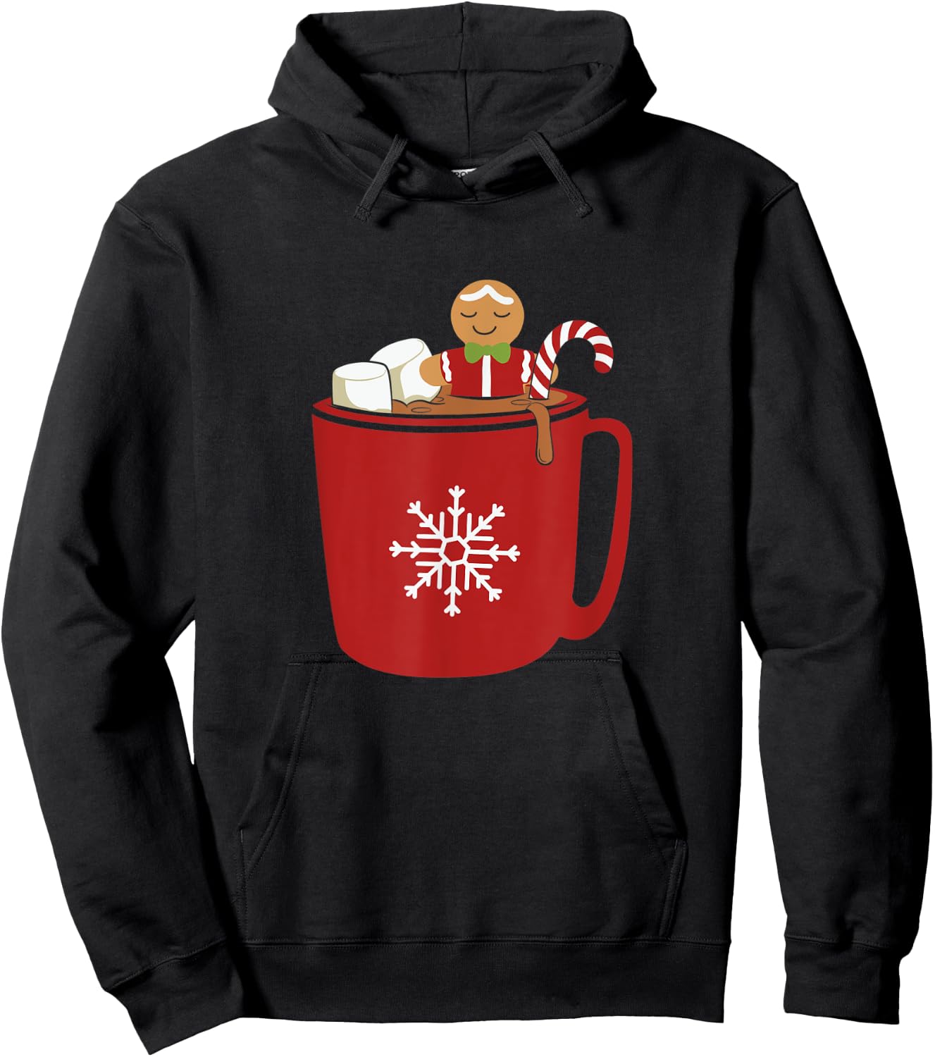 Xmas Christmas Hot Chocolate Cocoa Hoodie - Hoodie | Black