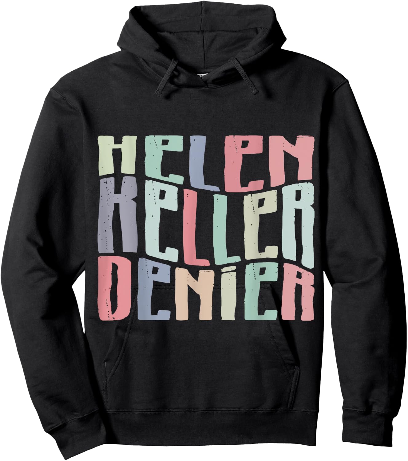 Funny Helen Keller Denier Meme Retro Vintage Hoodie - Hoodie | Black