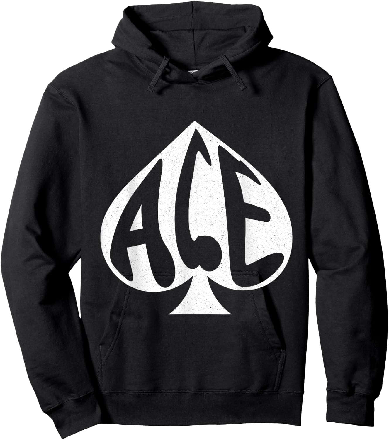 Vintage Ace of Spades Texas Hold'em Playing Card Hoodie - Hoodie | Black