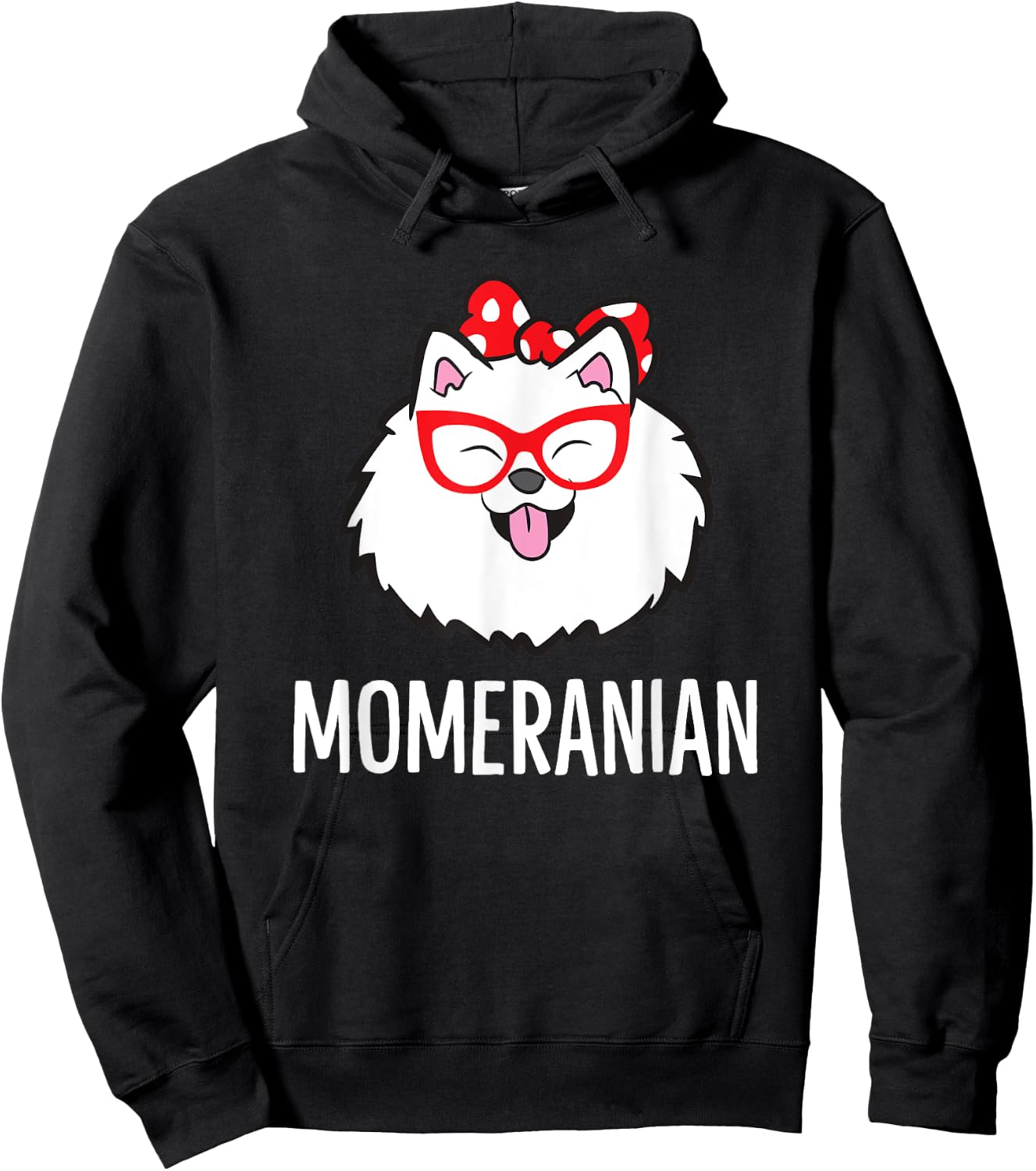 Momeranian Funny Pomeranian Mom Cute Pet Pomeranian Hoodie - Hoodie | Black
