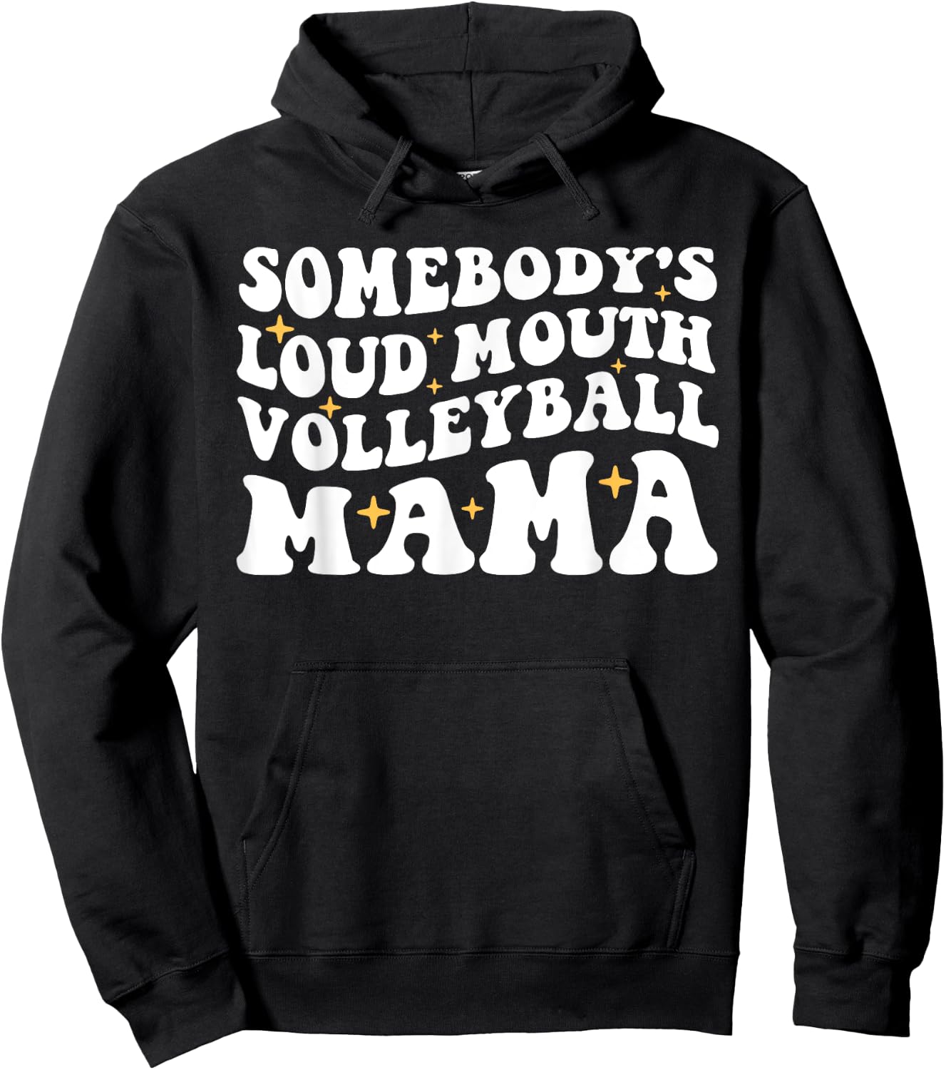 Somebody's Loud Mouth Volleyball Mama Funny Mom Mother's Day Hoodie - Hoodie | Black