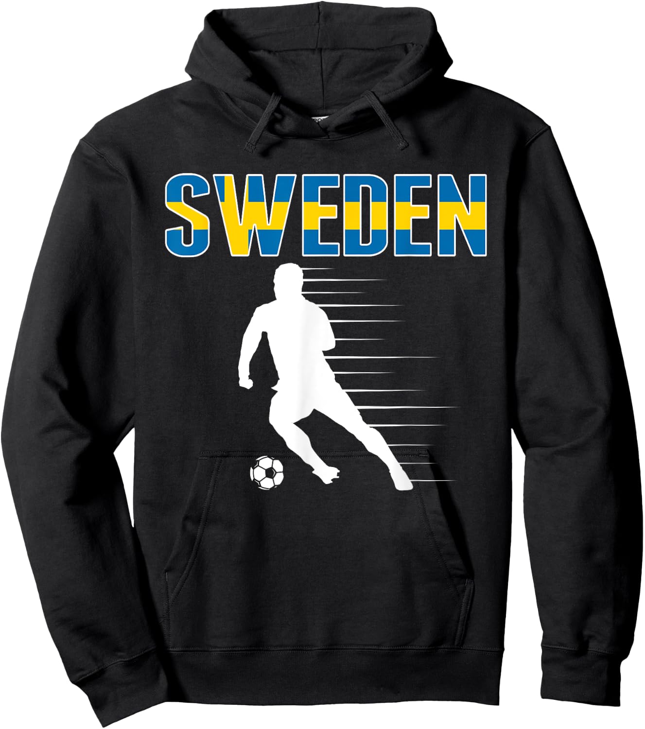 Sweden Soccer Lovers Jersey - Support Swedish Football Team Hoodie - Hoodie | Black