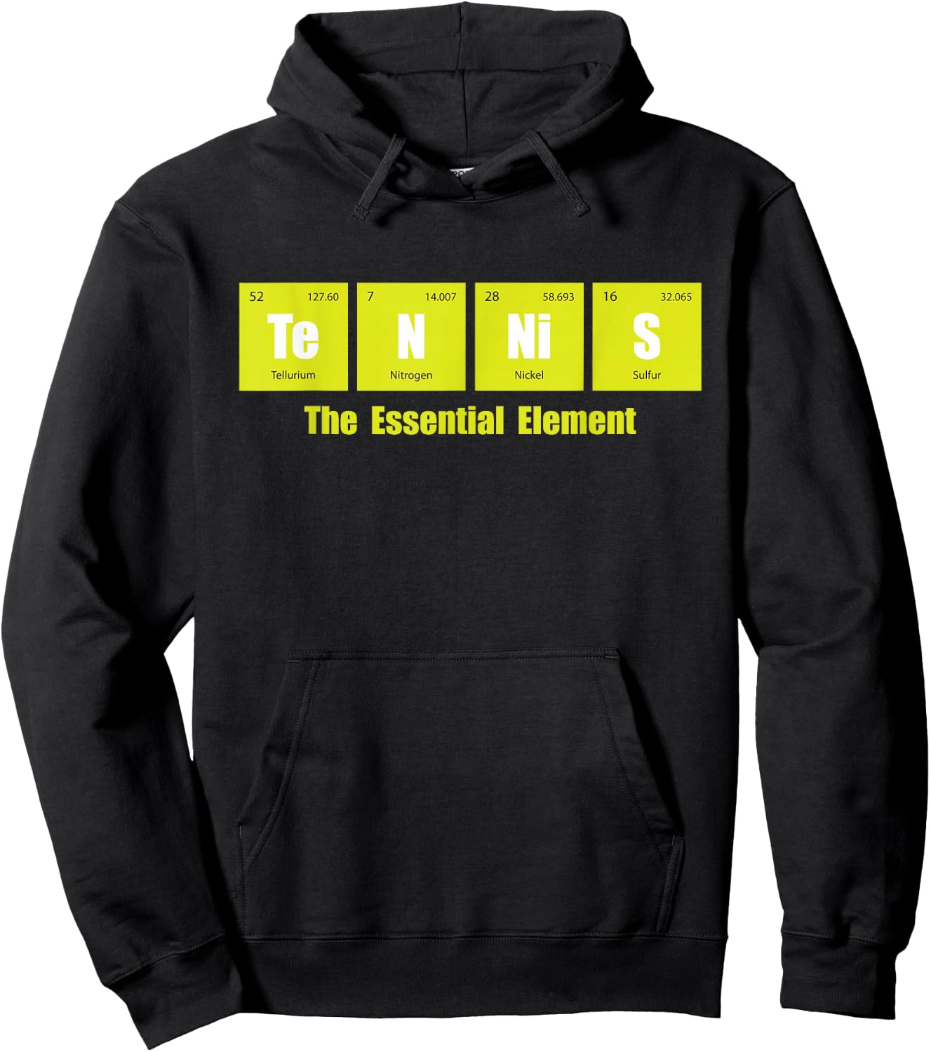 Tennis The Essential Element - Tournament Sports Lover Hoodie - Hoodie | Black