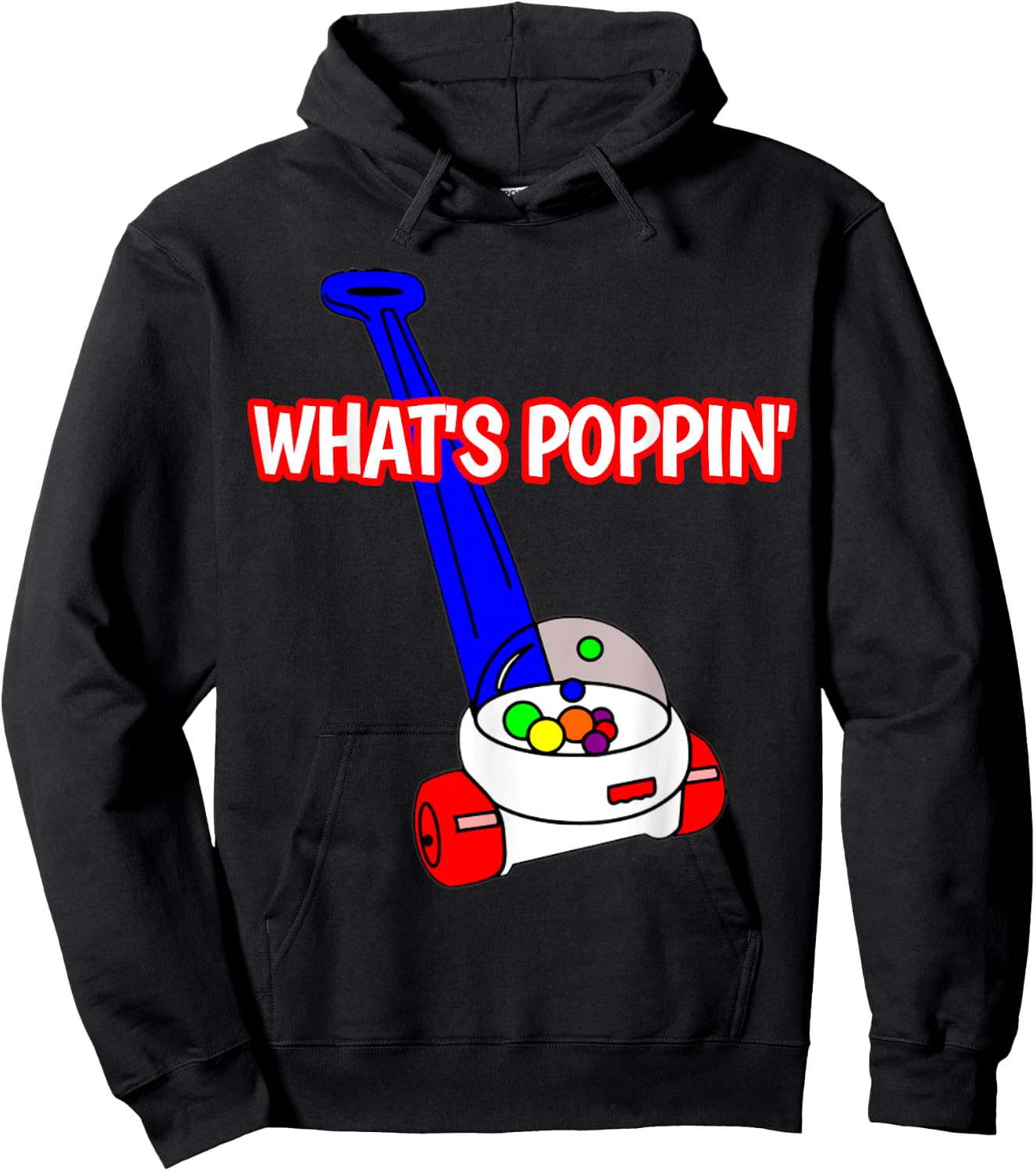 What's Poppin Shirt 80's 90's Baby Vintage Toy Popper Hoodie - Hoodie | Black