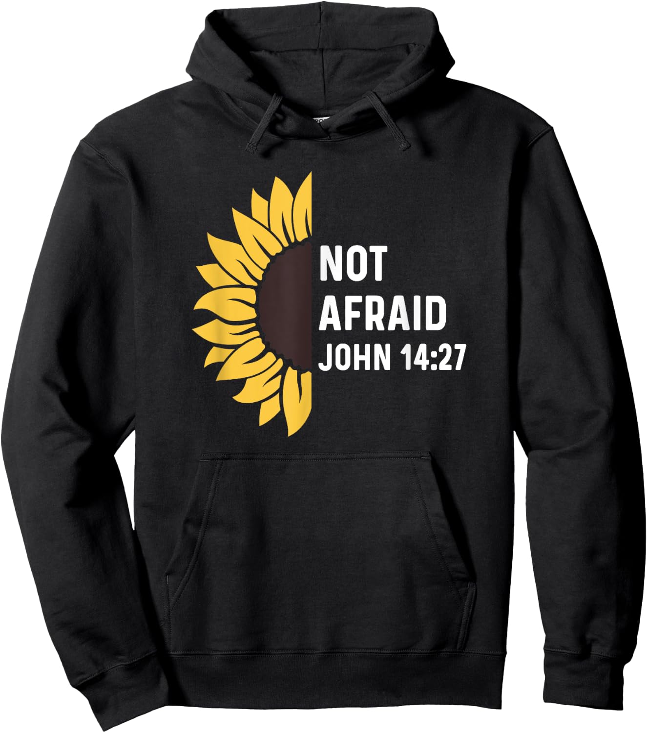 John 14:27 14 27 God Jesus Religious Quote Christian Cross Hoodie - Hoodie | Black