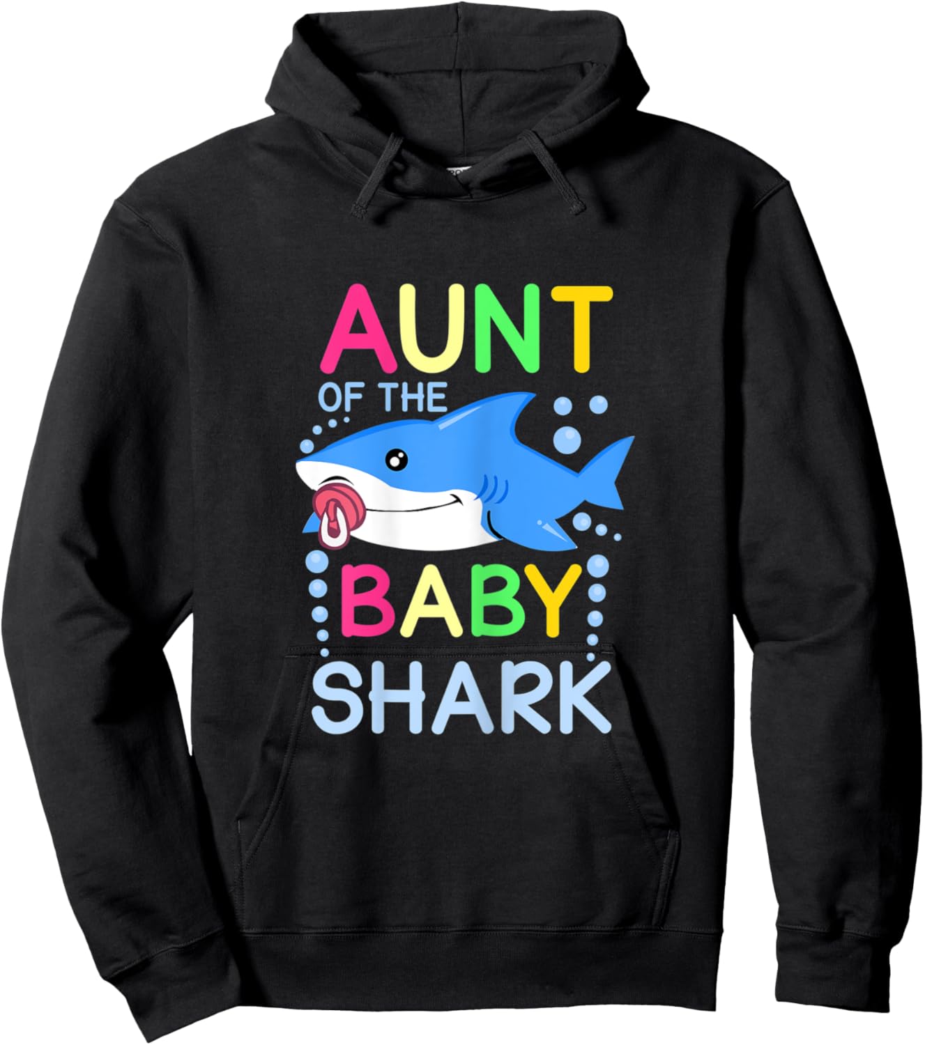Aunt of the baby shark cute family matching outfit Hoodie - Hoodie | Black