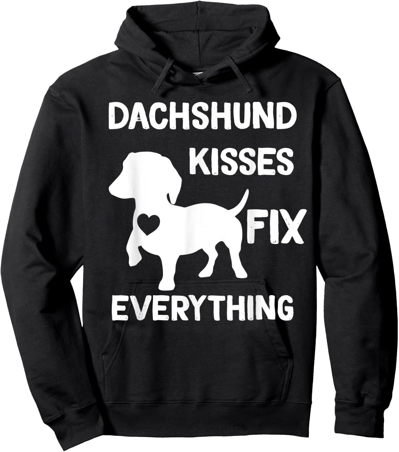 Dachshund kisses fix everything Hoodie - Hoodie | Black