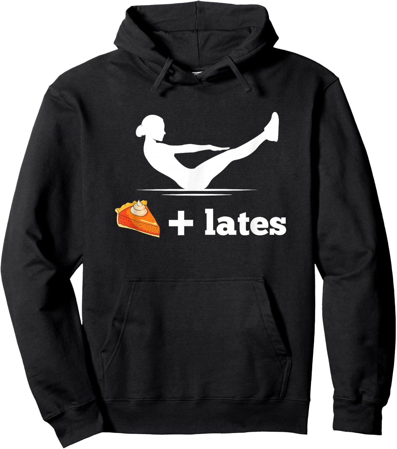 Pumpkin Pie Pilates Pose Pun Exercise Thanksgiving Hoodie - Hoodie | Black