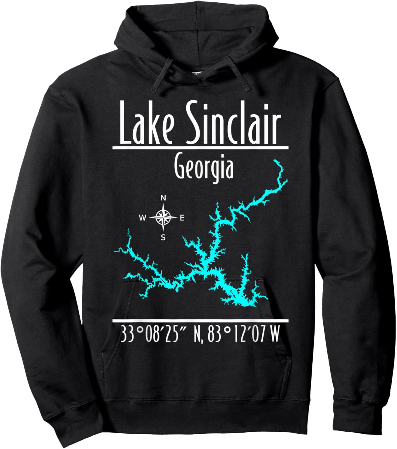 Modern Lake Sinclair - Georgia Hoodie - Hoodie | Black