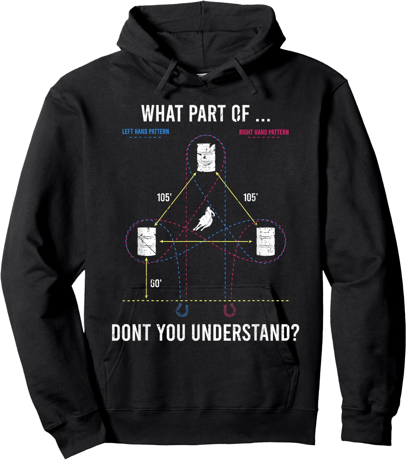 What Part Of Barrel Racing Dont You Understand Rodeo Cowgirl Hoodie - Hoodie | Black