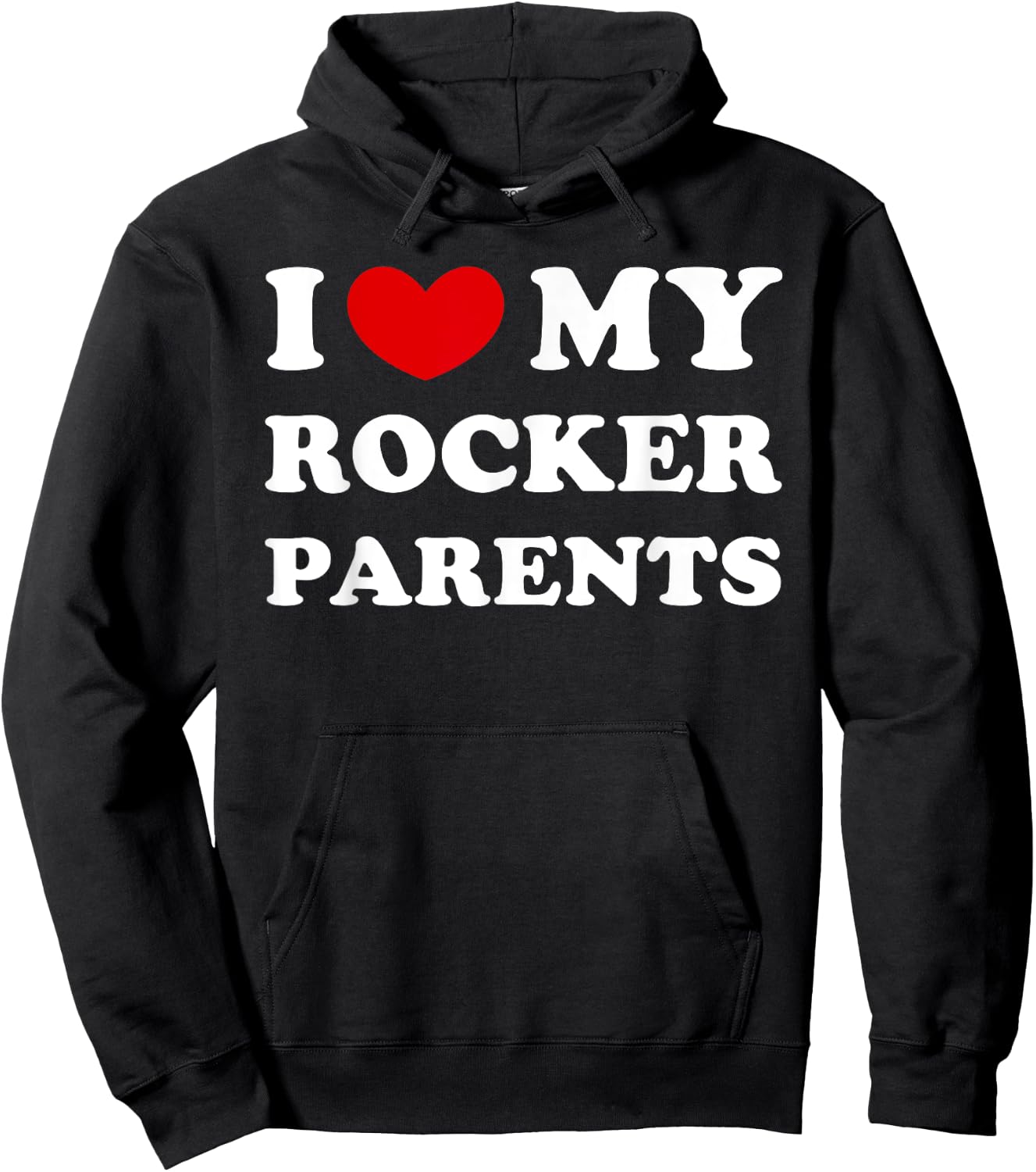 I Love My Rocker Parents, I Heart My Rocker Parents Hoodie - Hoodie | Black