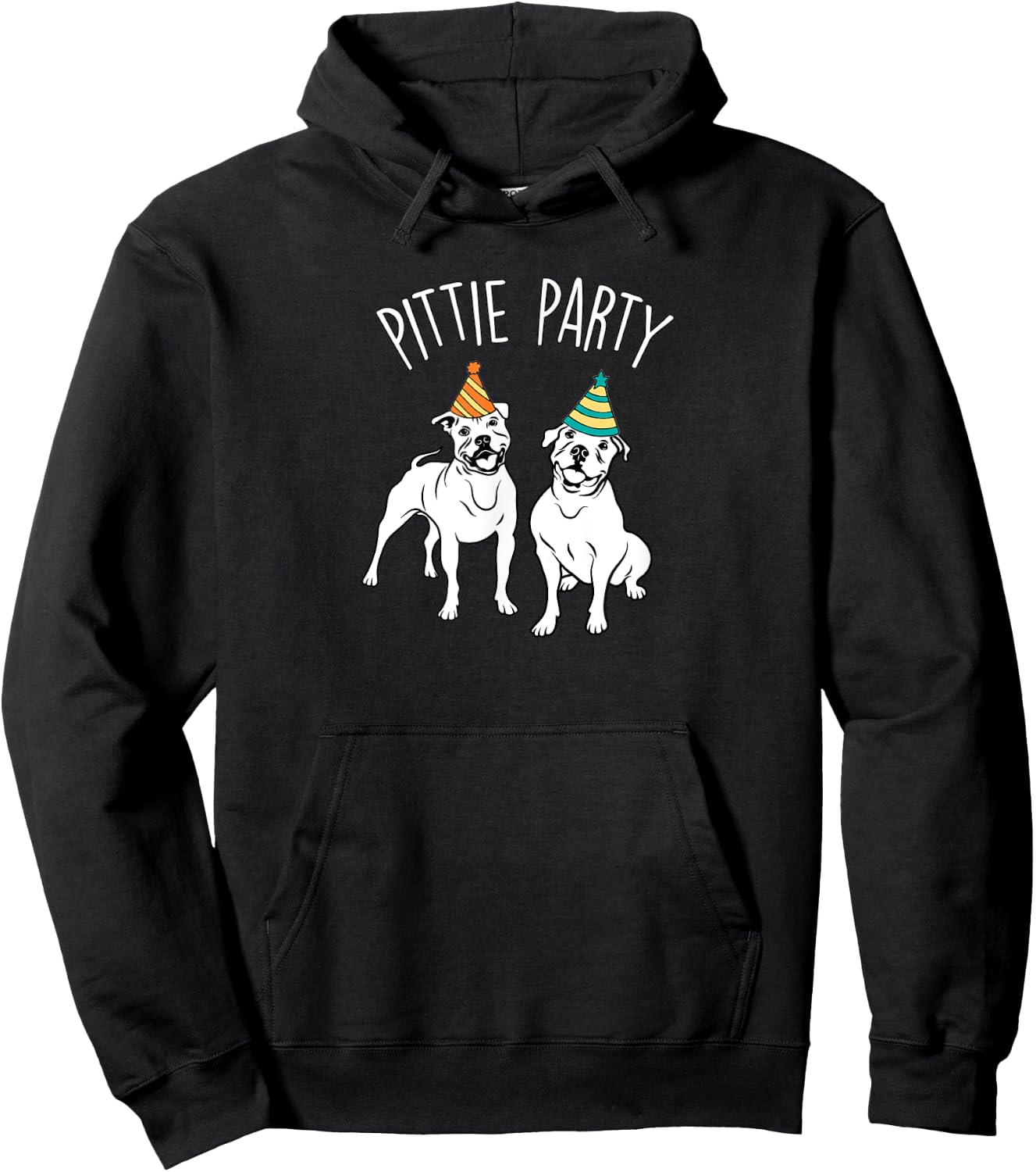 Cute Pitbull Party Dog Lover Men Women Kids Hoodie - Hoodie | Black