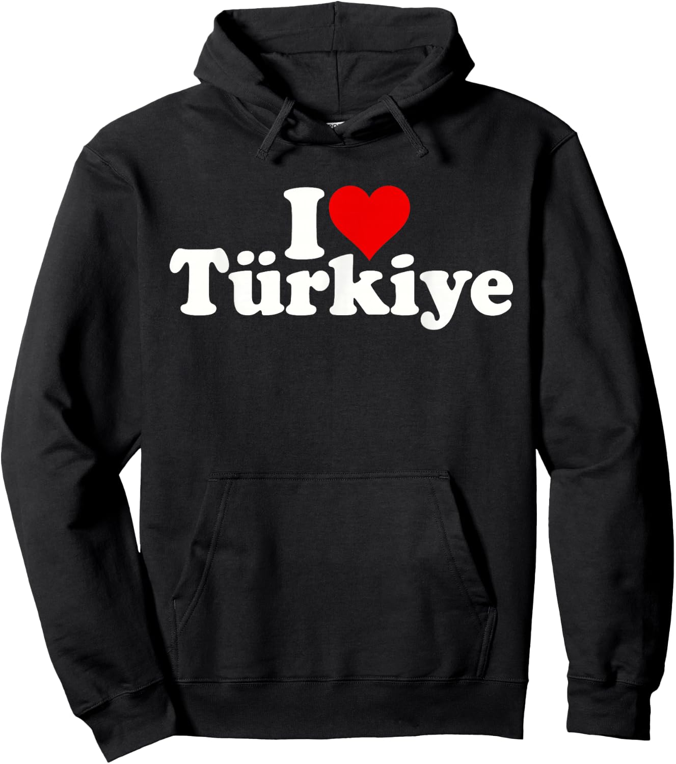 I Love Heart Turkiye Country Nation of Turkey Hoodie - Hoodie | Black