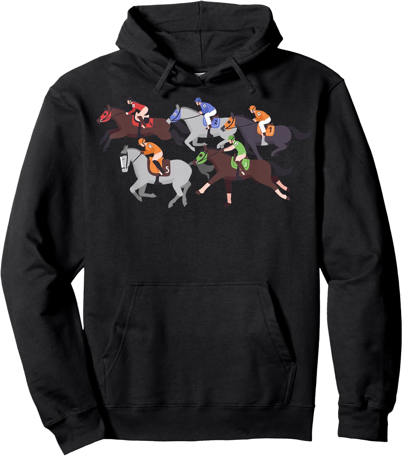 Funny Horse Racing Jockey Racer Derby Rider Race Track Hoodie - Hoodie | Black