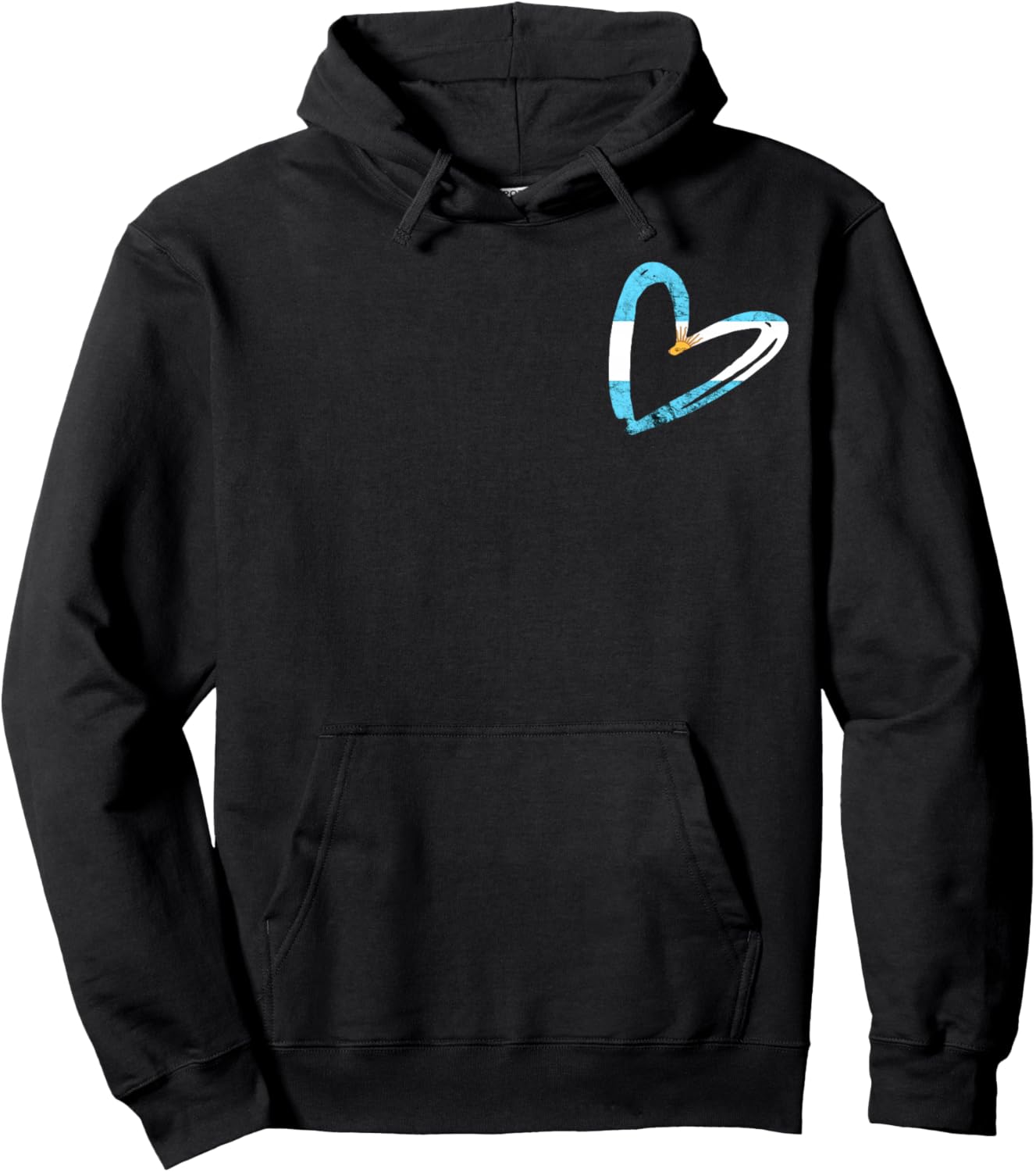 Heart Argentina Flag Argentinian Pride Sun of May Argentina Hoodie - Hoodie | Black