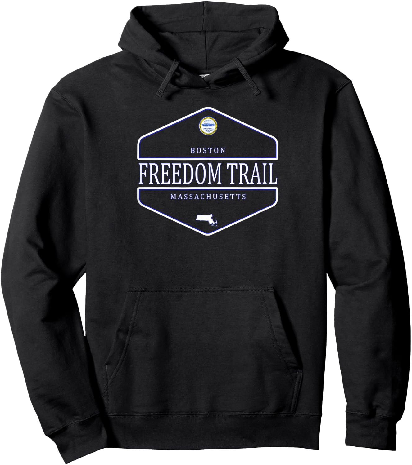 Freedom Trail Boston Massachusetts Hoodie - Hoodie | Black
