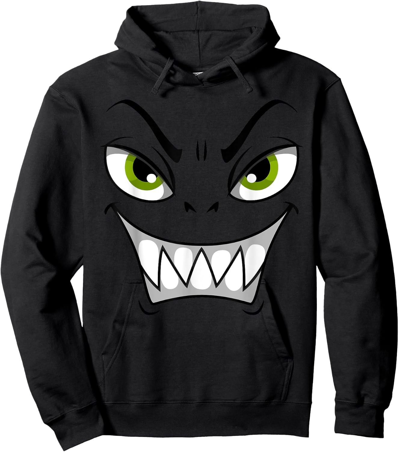Cute Monster Face Halloween Funny Halloween Kids Adults Hoodie - Hoodie | Black