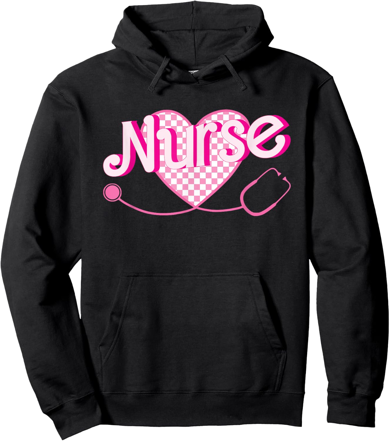 Nurse School Nursing Groovy Nurse Retro Pink Nurse Hoodie - Hoodie | Black
