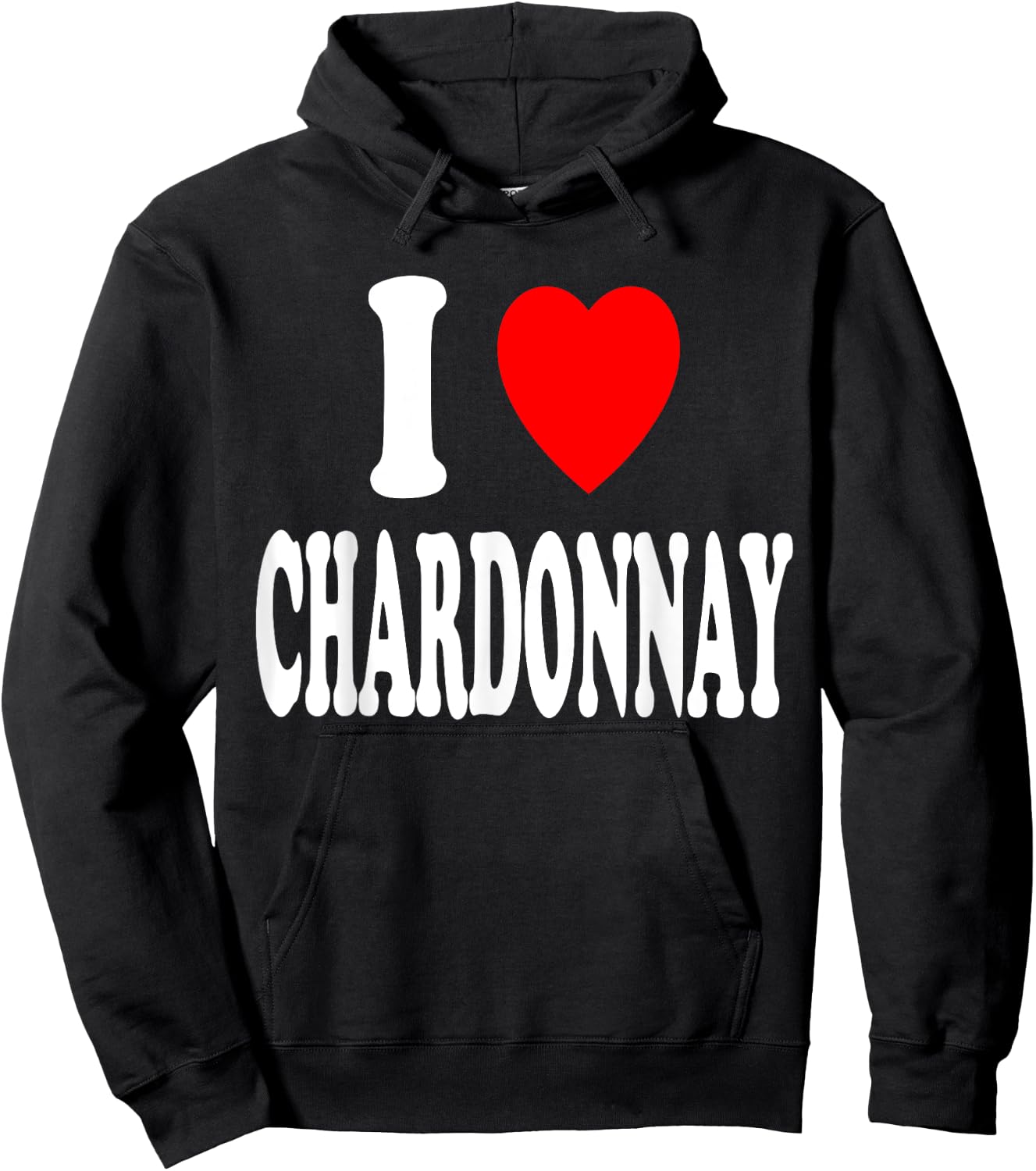 I Heart (Love) Chardonnay Hoodie - Hoodie | Black