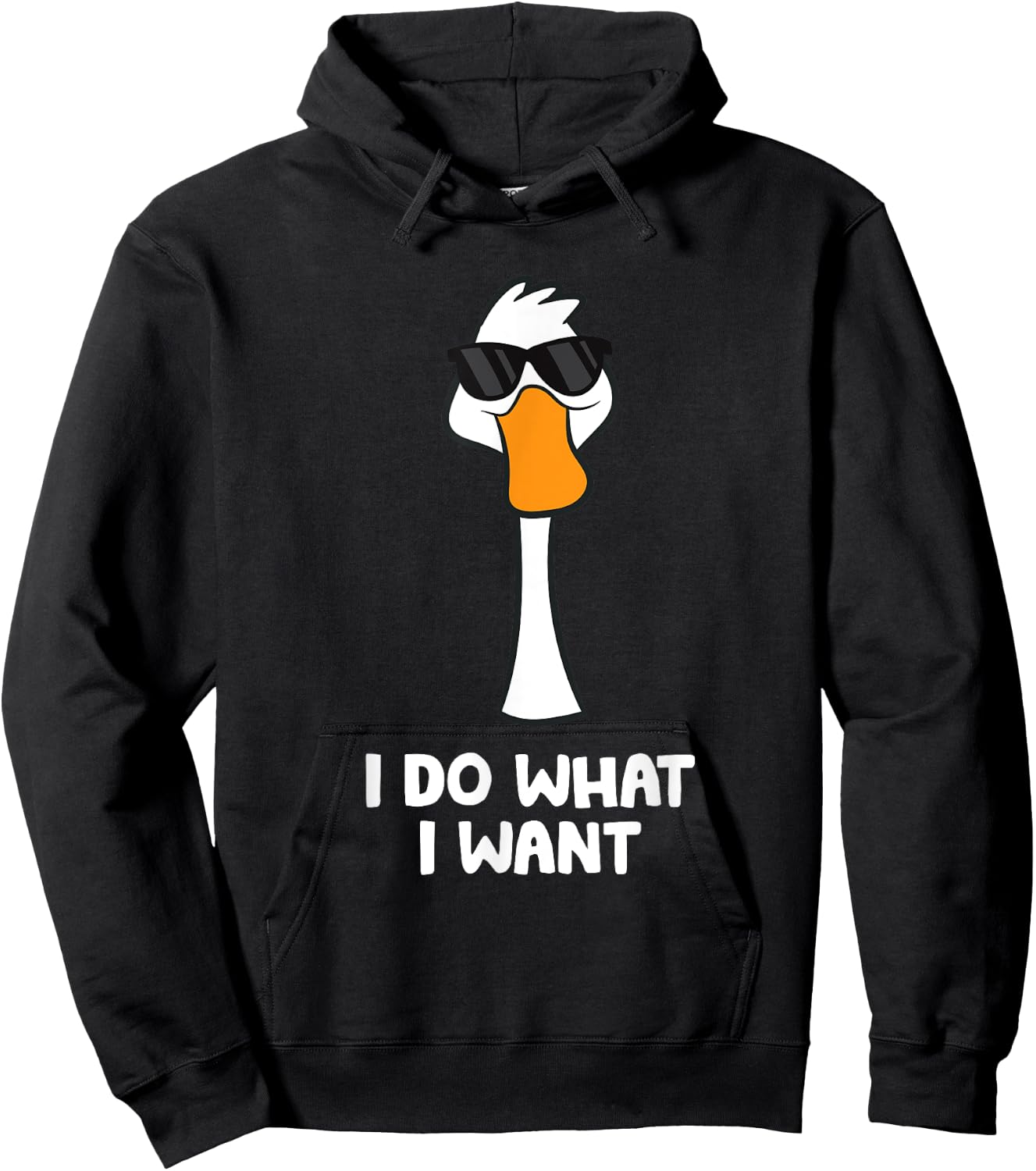 Funny Goose Bird I Do What I Want Hoodie - Hoodie | Black