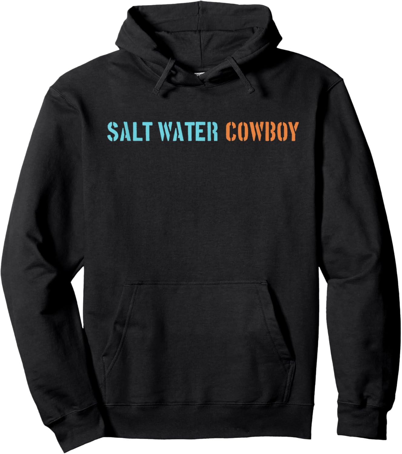 Salt Water Cowboy | Saltwater Cowboy Hoodie - Hoodie | Black