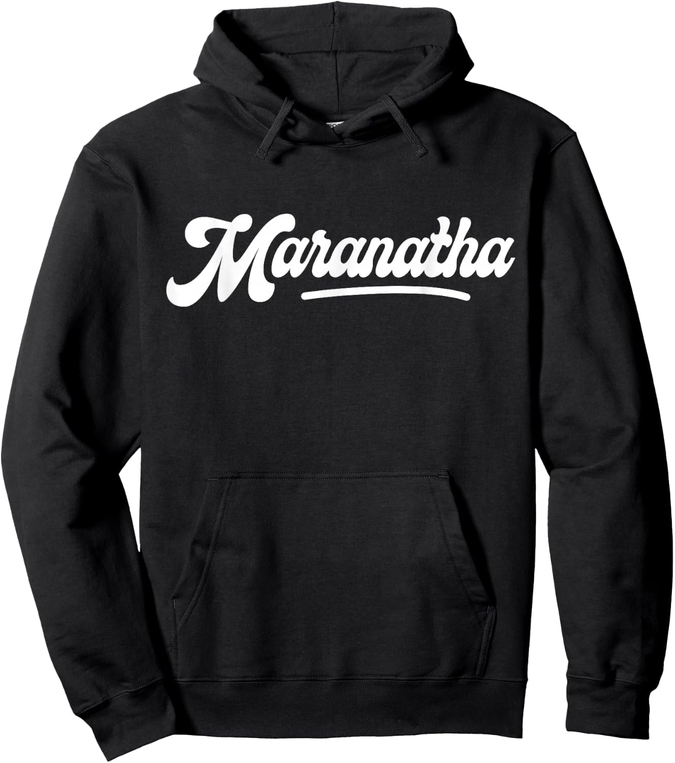 Maranatha - Come O Lord - Baseball Themed Christian Apparel Hoodie - Hoodie | Black