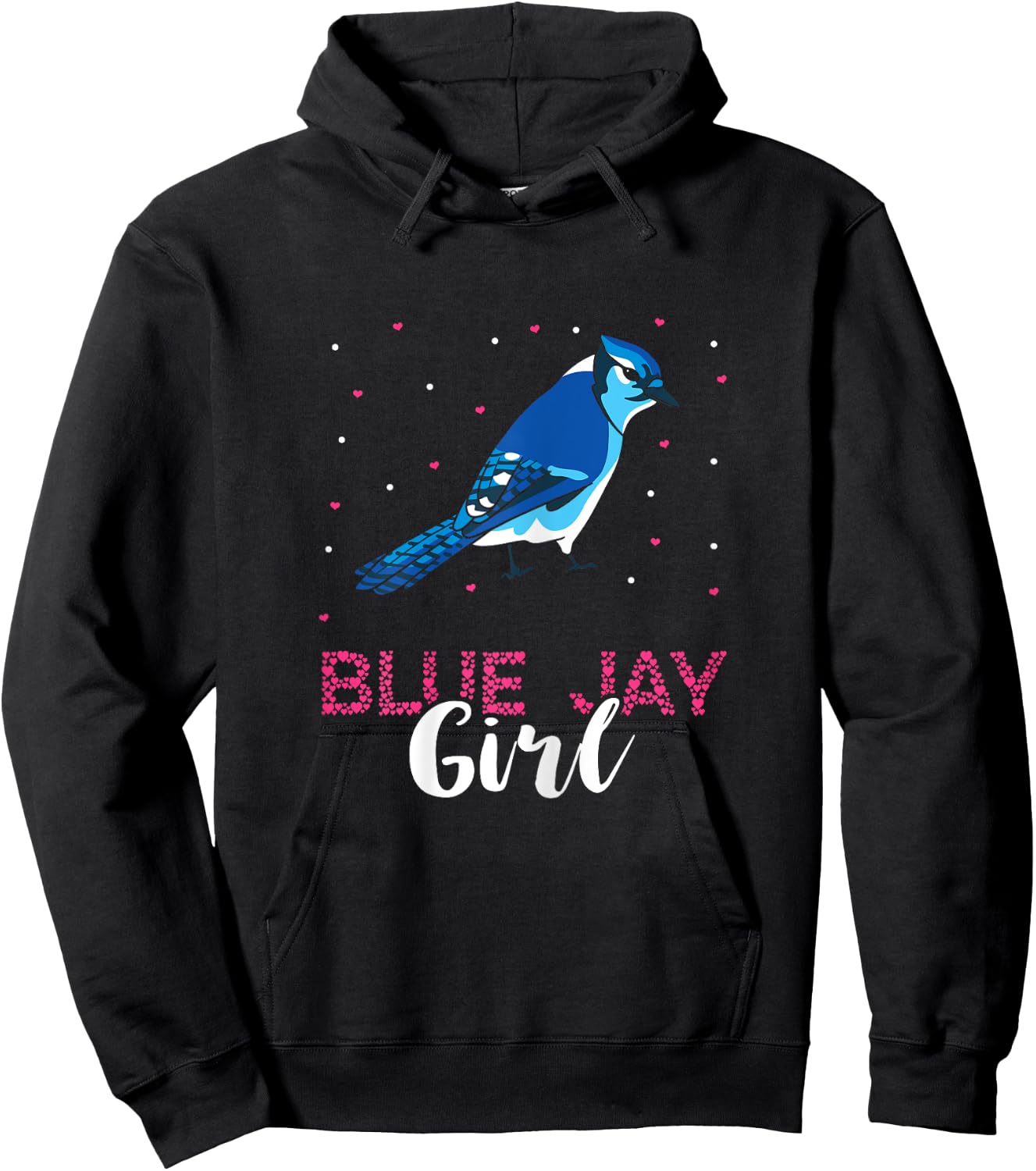 Blue Jay Girl Birder Stellers Jay Blue Jay Bird Ornithology Hoodie - Hoodie | Black