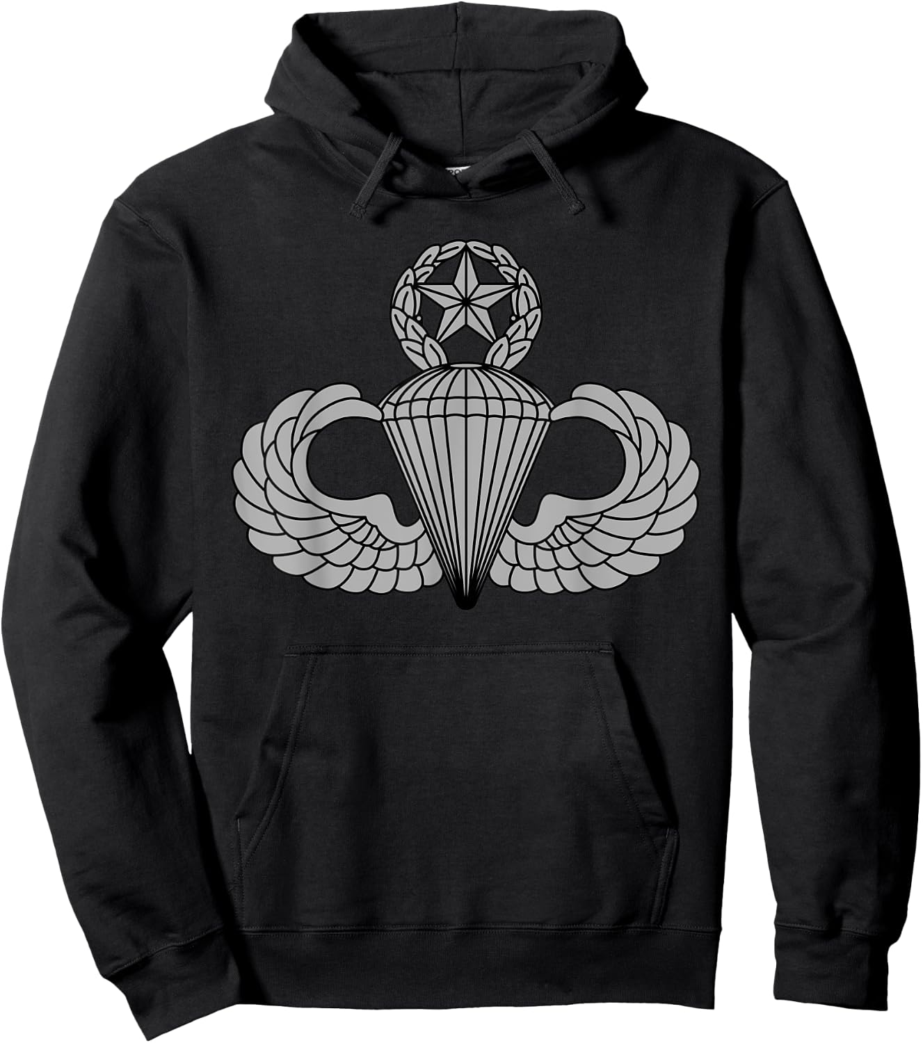 US Army Jumpmaster Badge - Airborne Wings Master Parachutist Hoodie - Hoodie | Black