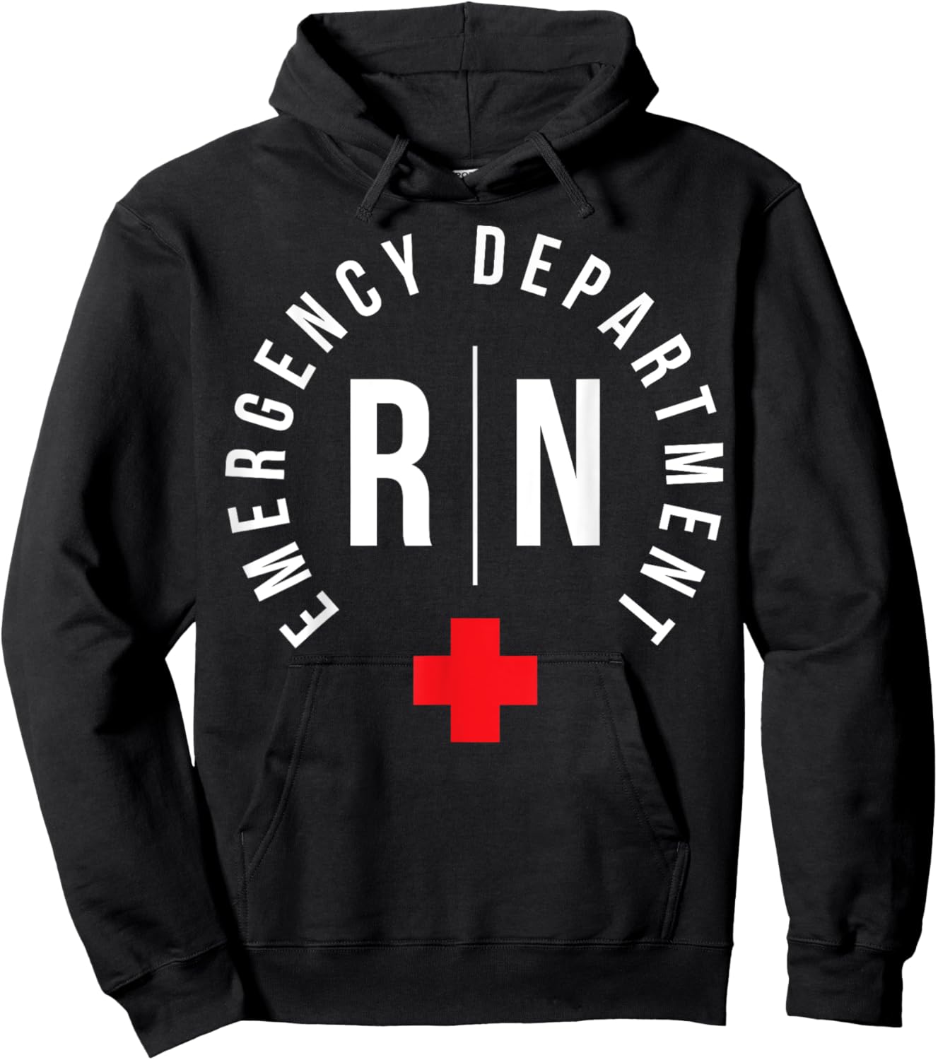 ER Nursing For Proud Emergency Nurse -Adults Black Short Sleeve Classic Fit Hoodie - Hoodie | Black