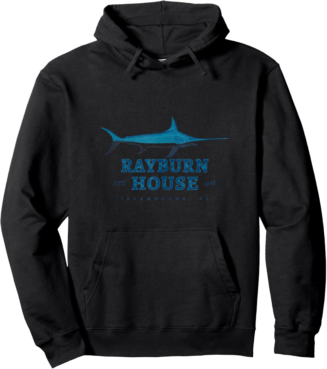 RAYBURN HOUSE Vintage Retro Funny Family Friends Fish Hoodie - Hoodie | Black