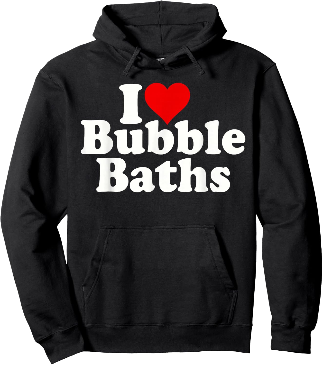 I Love Heart Bubble Baths Hoodie - Hoodie | Black