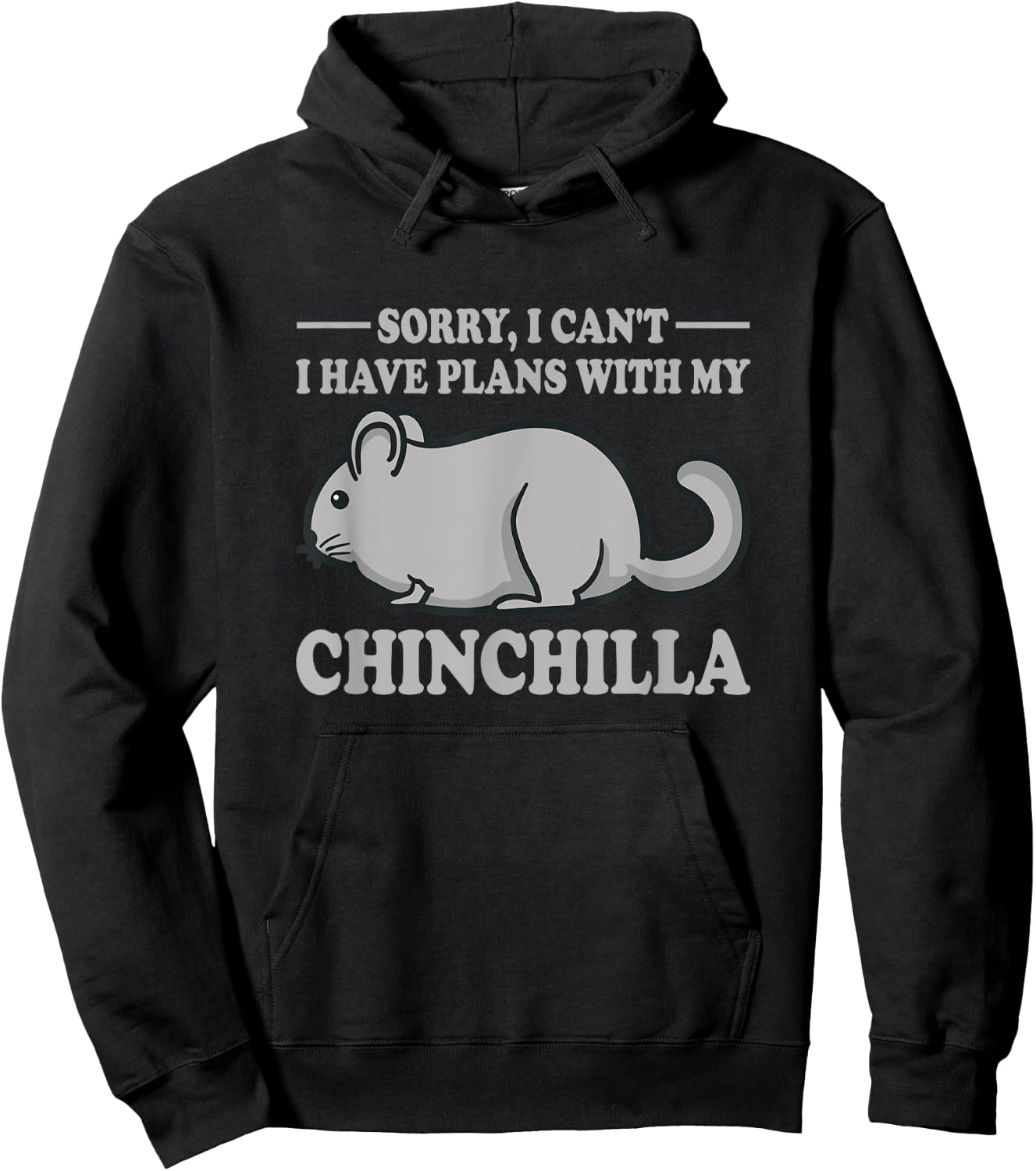 I Have Plans With My Chinchilla Quote Funny Chinchillas Hoodie - Hoodie | Black
