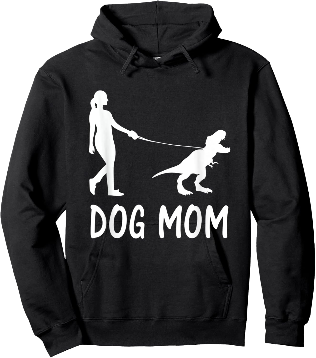 Dog Mom Life Dinosaur Dino Mama Women Mother's Day Pet Owner Hoodie - Hoodie | Black