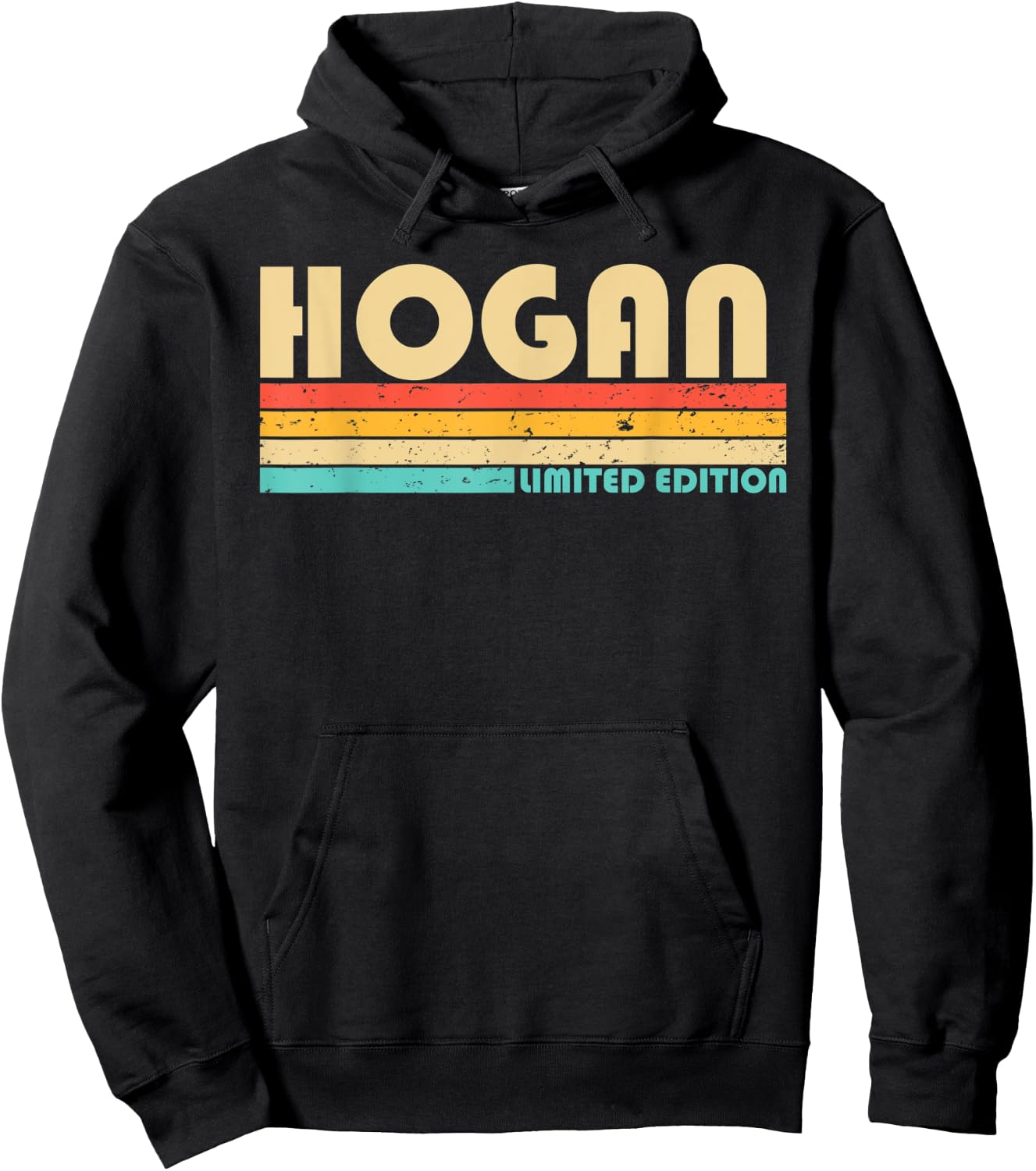 HOGAN Surname Funny Retro Vintage 80s 90s Birthday Reunion Hoodie - Hoodie | Black
