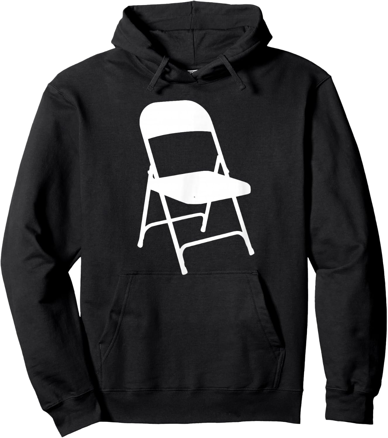 Funny White Folding Chair Hoodie - Hoodie | Black