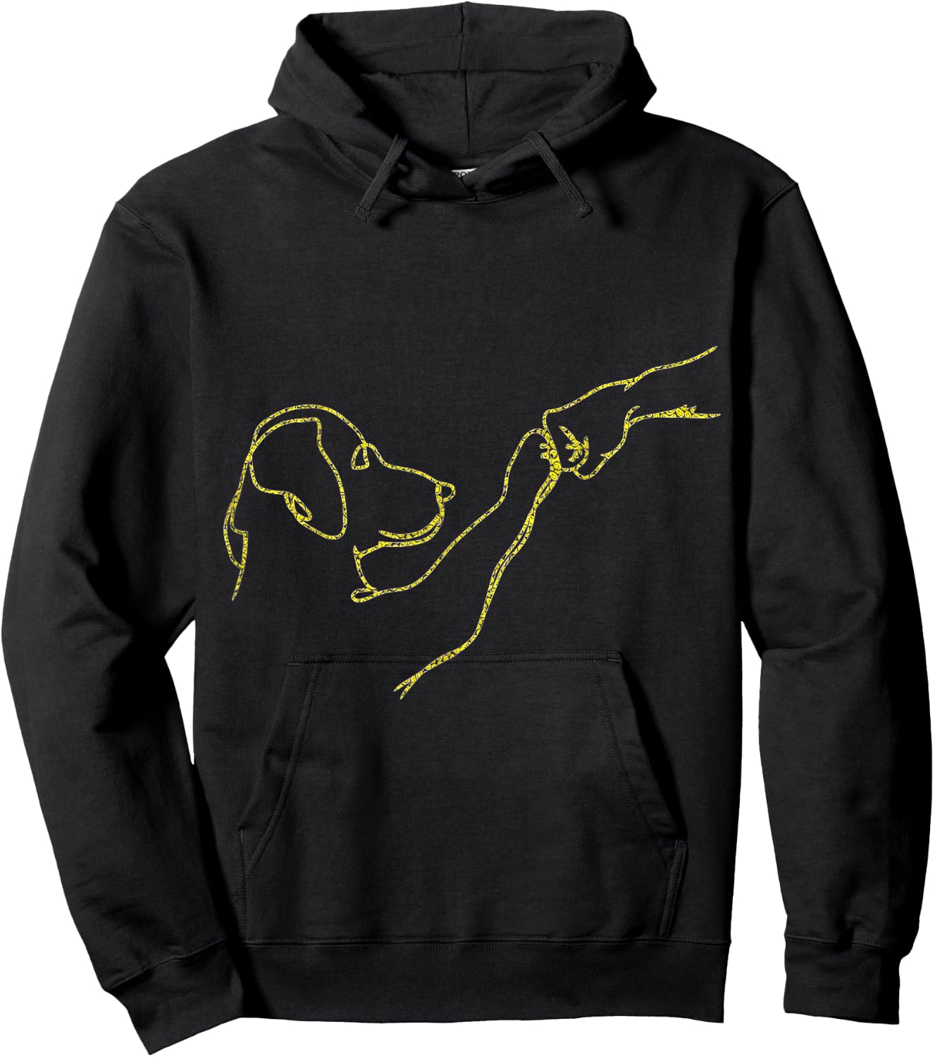 Dog And People Punch Hand Dog Friendship Fist Bump Dog's Paw Hoodie - Hoodie | Black