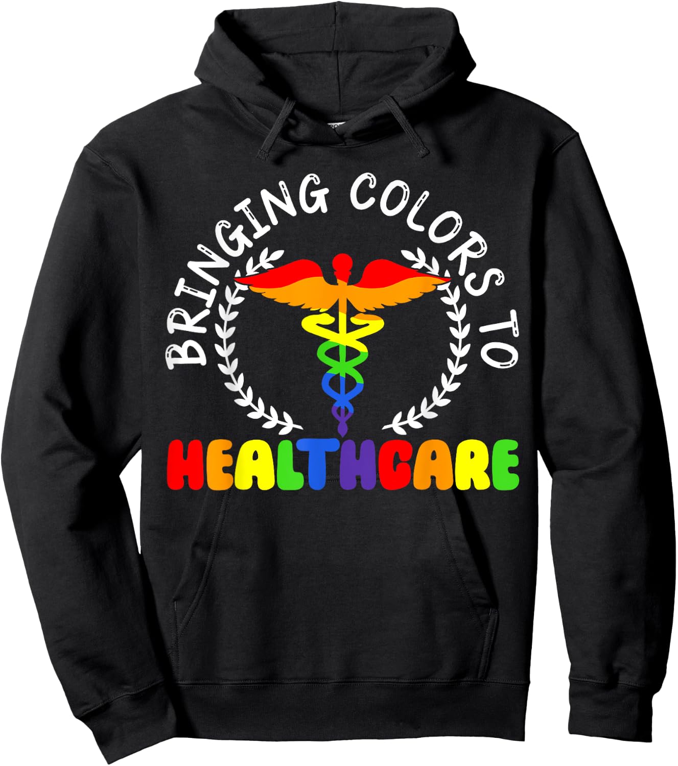 Nurse Gay Rainbow Pride March Medicine Ally Nursing Hoodie - Hoodie | Black