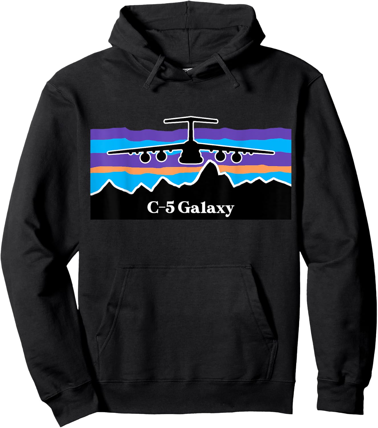 C-5 Galaxy Mountain Airlift Hoodie - Hoodie | Black