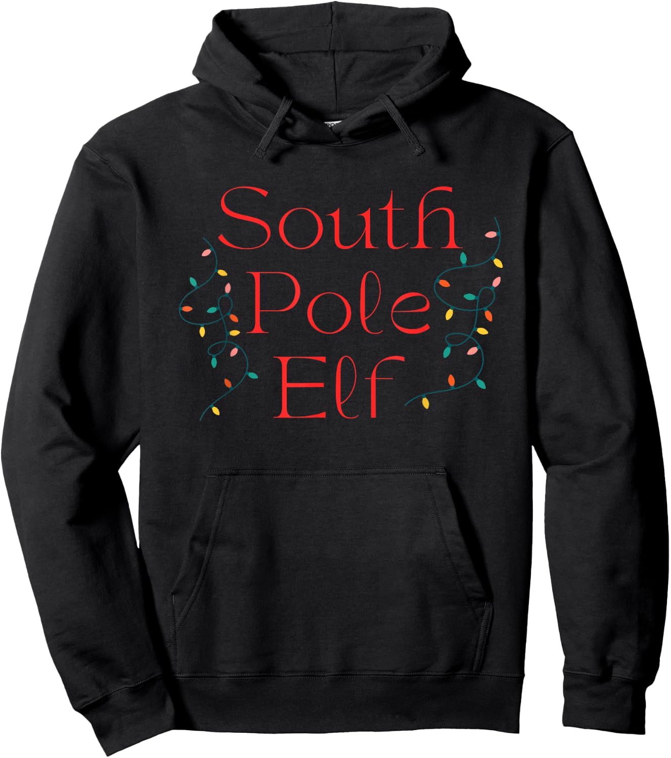 Holiday South Pole Elf Funny Christmas Hoodie - Hoodie | Black