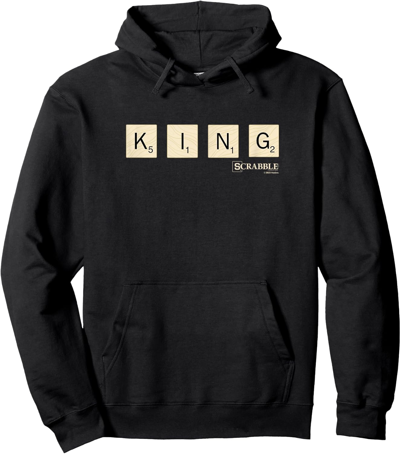Scrabble King Vintage Letter Tiles Logo Hoodie - Hoodie | Black