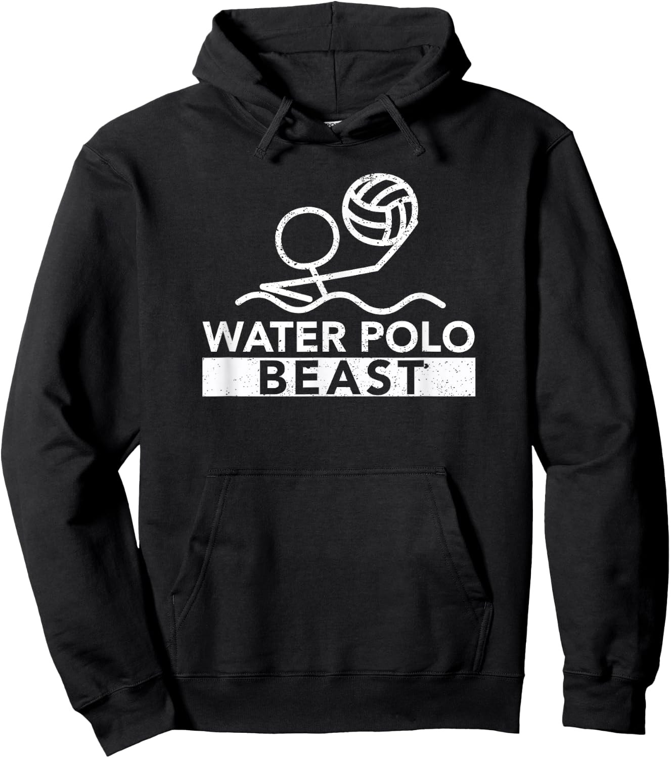 Water Polo Beast Funny Sport Swimming Team Player Coach Fan Hoodie - Hoodie | Black