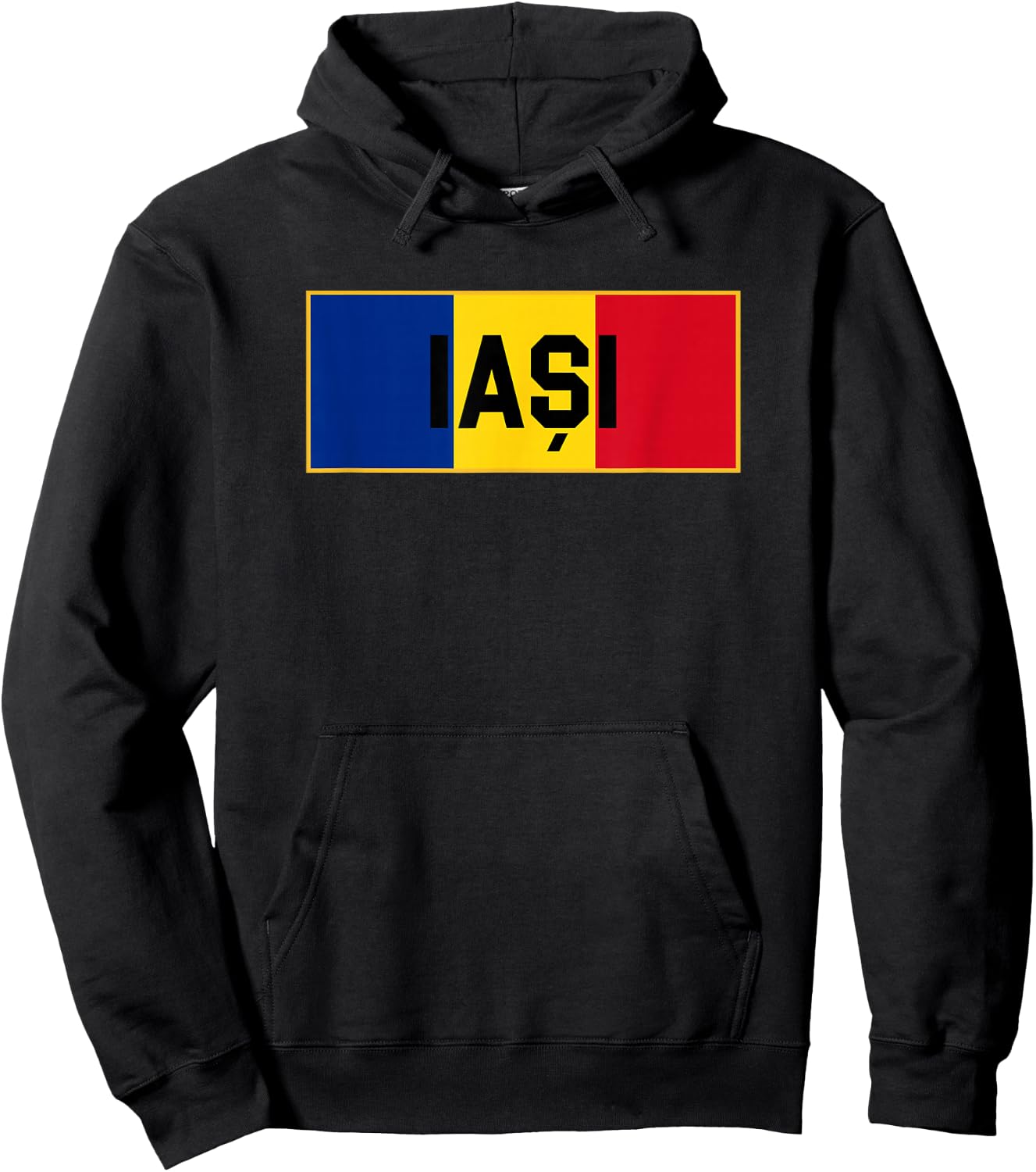 Iasi Romania Flag Romanian Pride Te iubesc Hoodie - Hoodie | Black