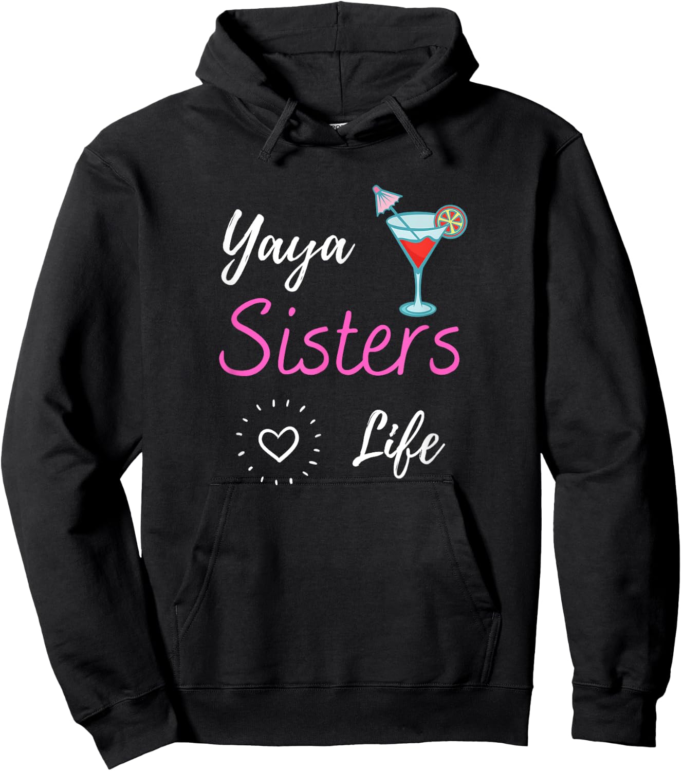 Yaya Sisters love life Hoodie - Hoodie | Black