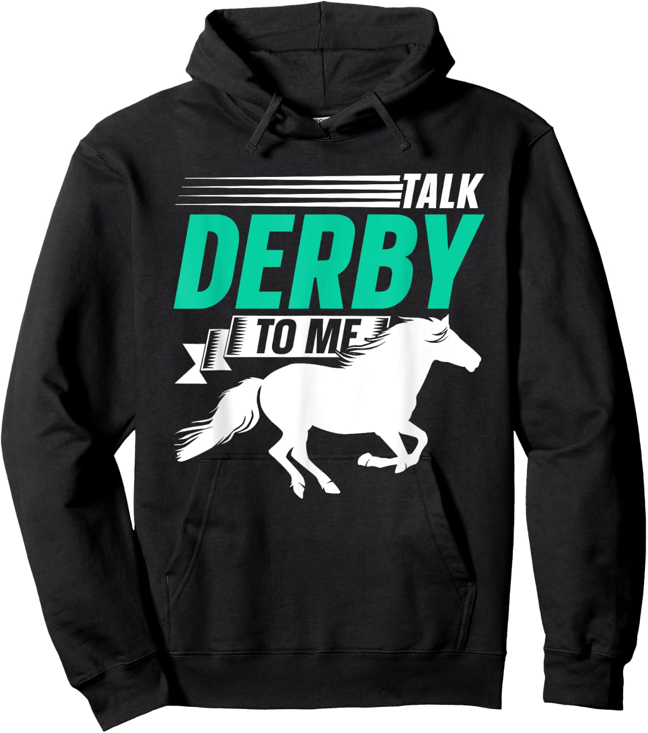 Talk Derby To Me Lover Riding Horse Rider Equestrian Hoodie - Hoodie | Black