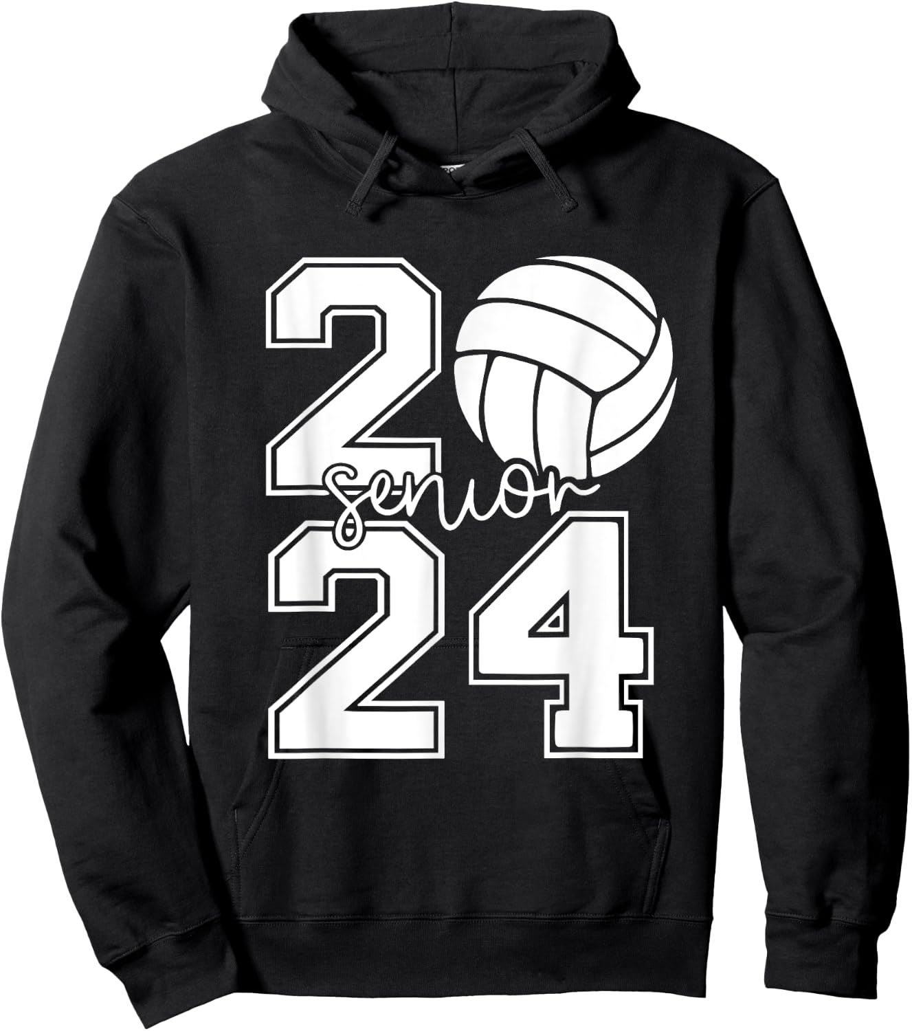 Senior Volleyball Class of 2024 graduation graduate seniors Hoodie - Hoodie | Black