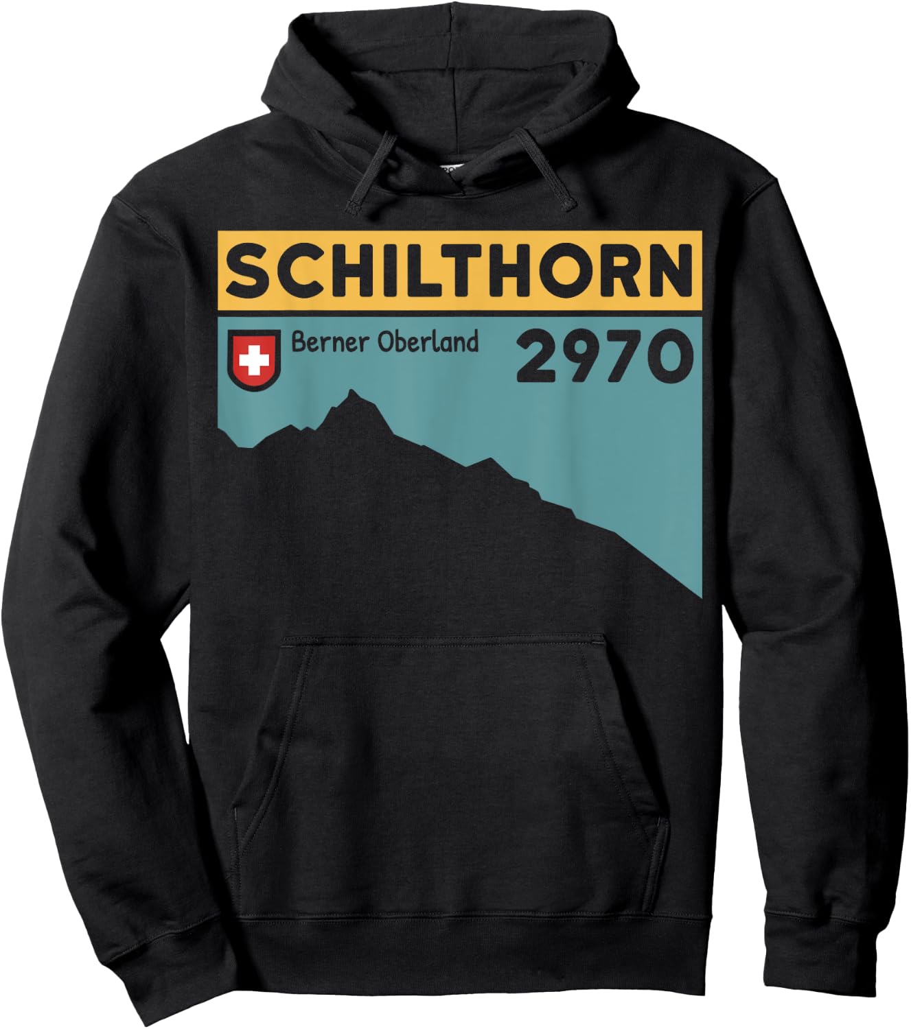 Mount Schilthorn Piz Gloria Hike Swiss Climbing Hiking Gifts Hoodie - Hoodie | Black