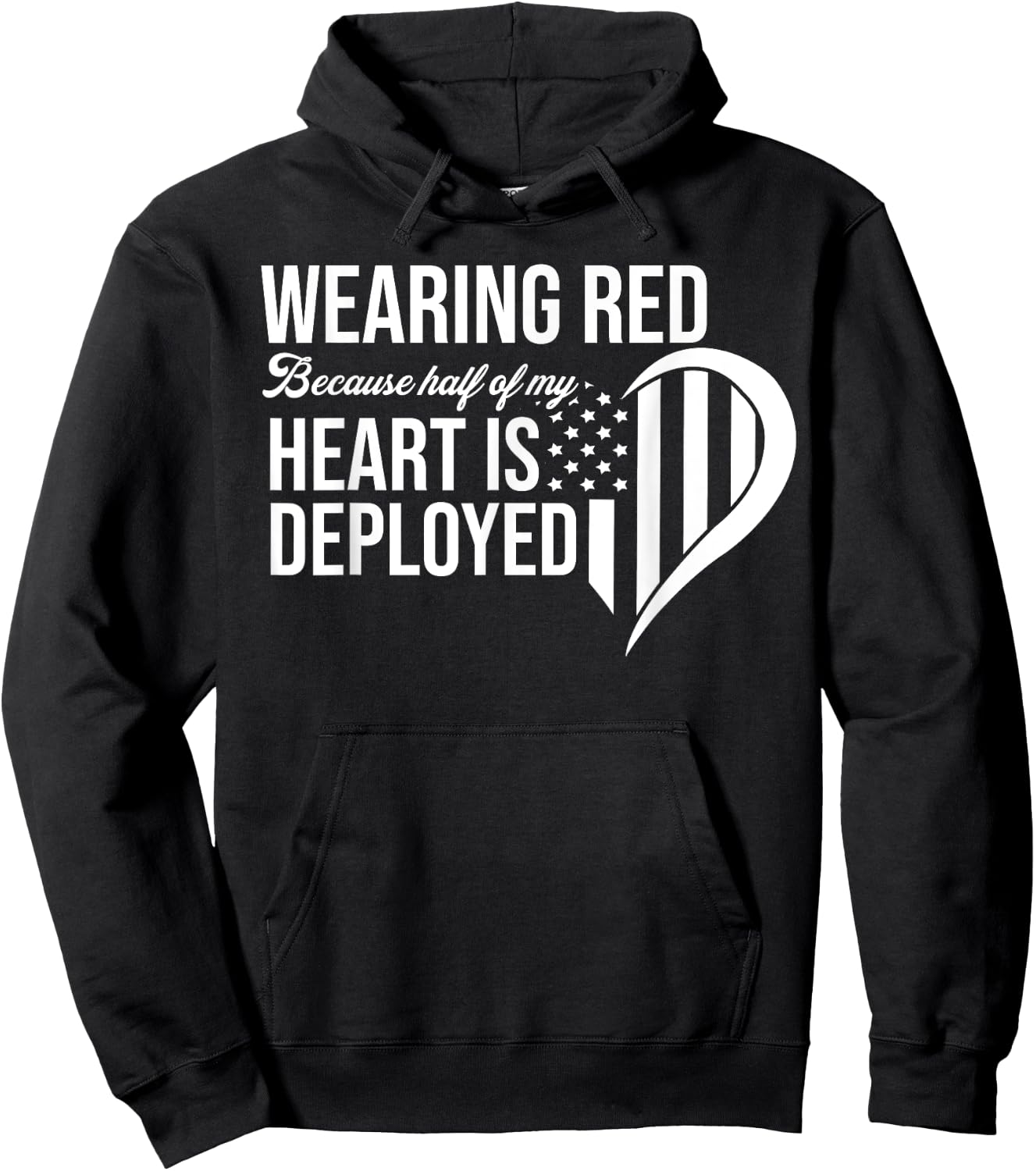 Red Friday Remember Everyone Deployed Soldier Husband Fiance Hoodie - Hoodie | Black