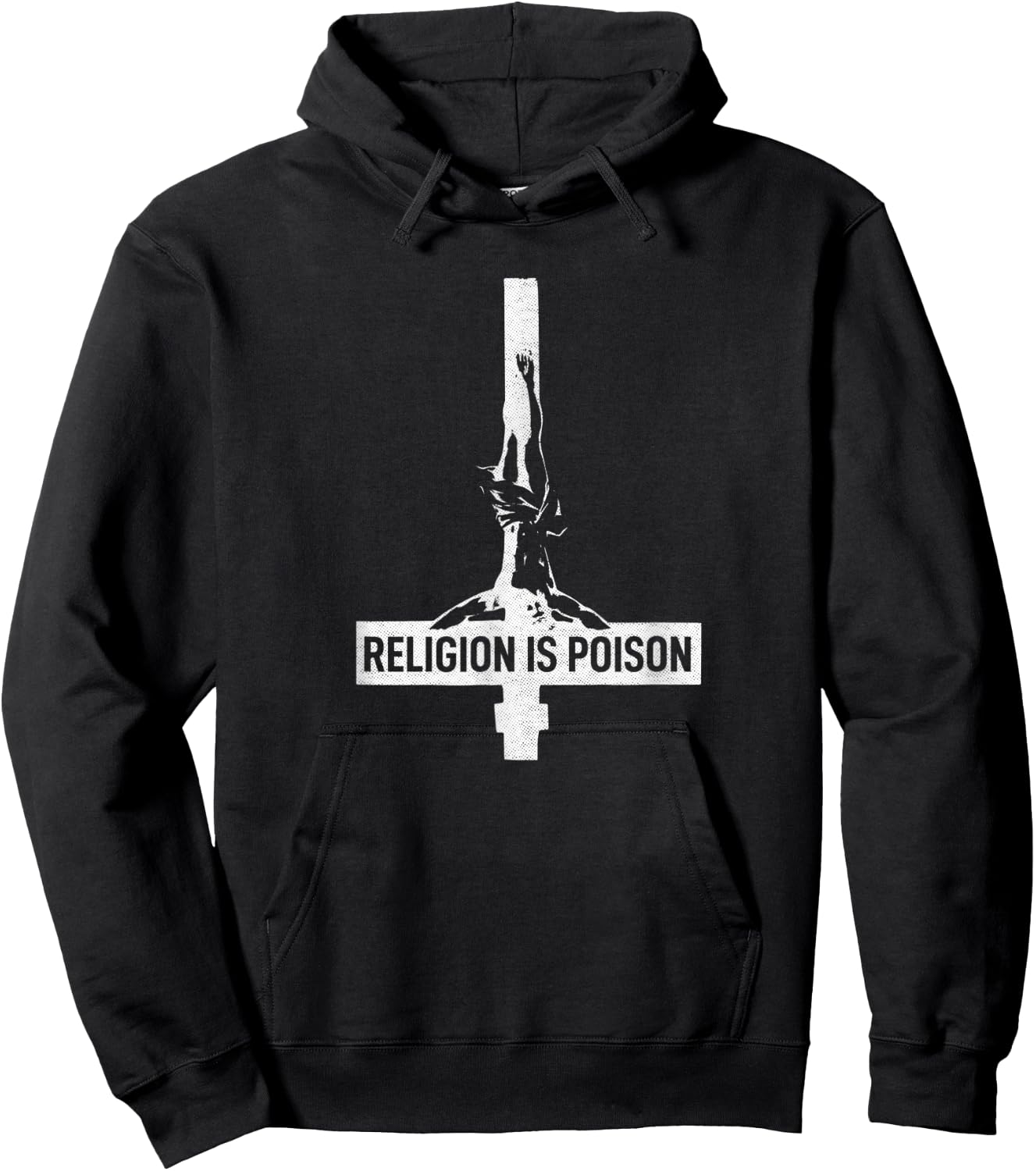 Antichrist Grunge Religion Is Poison Atheist Occult Gothic Hoodie - Hoodie | Black